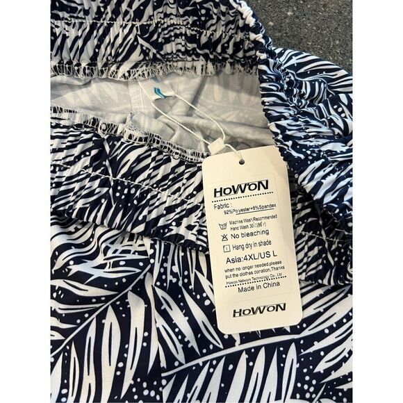 HOWON High Rise wide Leg Tropical Palazzo Pants size L - Picture 5 of 8